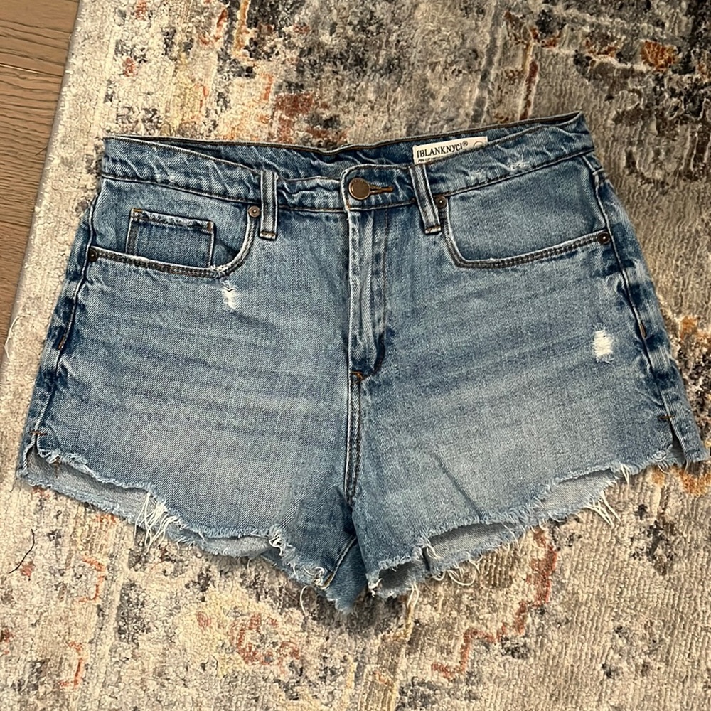 Blank denim jean shorts